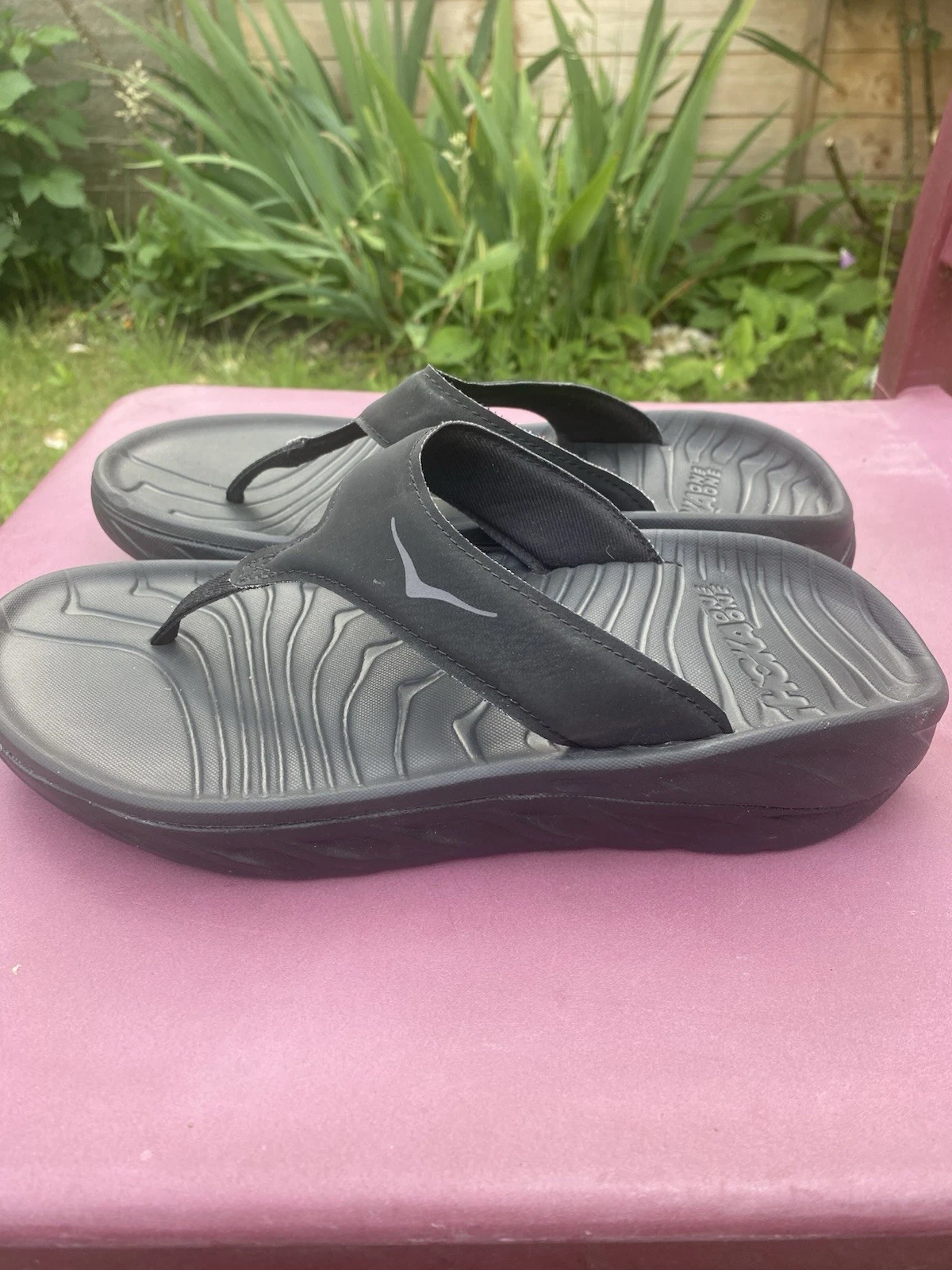 Sandali infradito Hoka One One Recovery donna UK 5 W8 neri