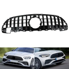 SCHWARZ GLÄNZEND Kühlergitter Kühlergrill für Mercedes-Benz C-Klasse ALL S206