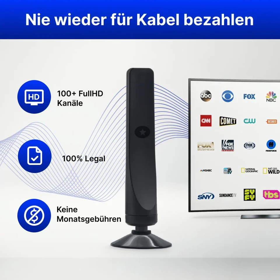 Festberg™ Hitenna TV Antenne 4K Digital mit Signalverstärker - das Original! - Bild 2 von 4