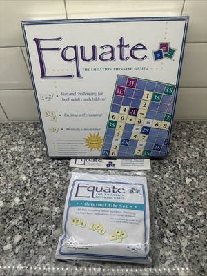 Equate - The Equation Thinking Game Boardgame NIB Sealed With Tile Set