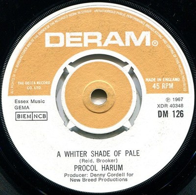 Procol Harum - A Whiter Shade Of Pale - Used Vinyl Record 7 - G8100z