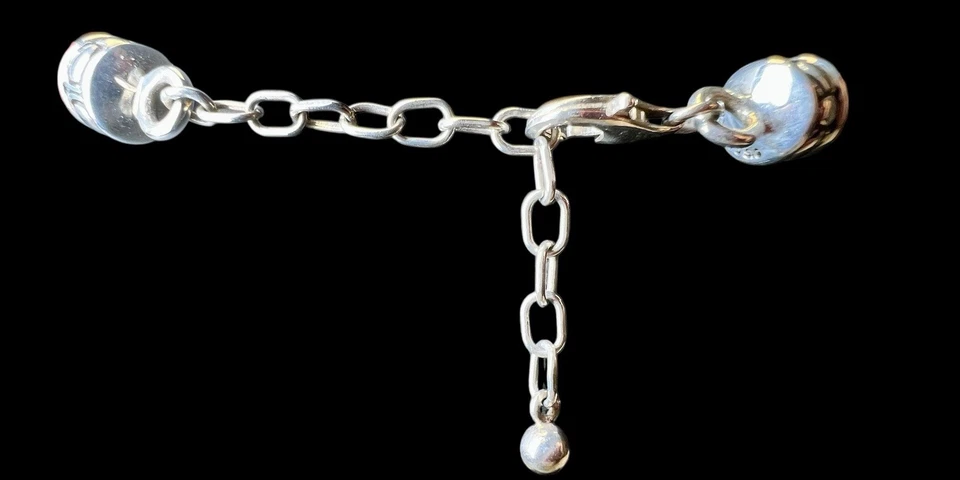 "Collar Joseph Esposito ESPO de plata de ley 925 trenzado de cuero rojo 17""" Foto 3 de 4