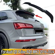 Black Car Rear Spoiler Lip For Audi Q5 S-line Sq5 2018-2024 Tail Trunk Auto Part