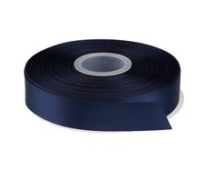 Satin Ribbon Navy Blue 1 Inch Wide Double Face Gift Wrapping Craft 50 Yards