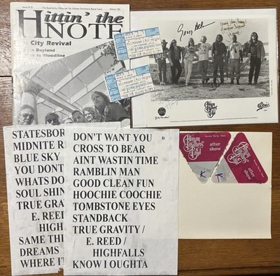 THE ALLMAN BROTHERS BAND Autographed Photo AMAZING Collector s LOT! Set List ++
