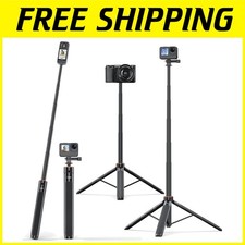 Adjustable Height Selfie Stick for GoPro, DJI Osmo, Insta360