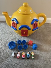 Vintage 1981 Bluebird Big Yellow Teapot House Playset Figures Accessories