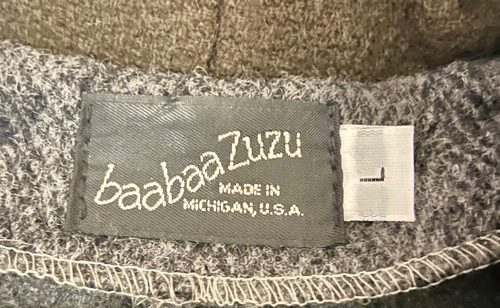 Vtg Baabaazuzu Wool Patchwork Jacket Cable Knit H… - image 9