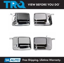 TRQ 4pc Metal Outside Exterior Door Handle Kit Set Chrome for Ford Super Duty