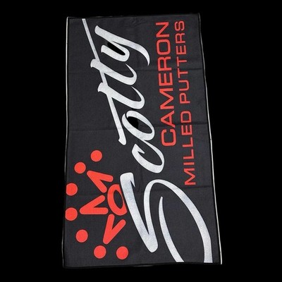 Golf Tour Towel Black & Red  Large Caddy Towel 22 x40  Gallery Encinitas
