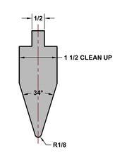 RITEWAY PRESS BRAKE DIE 30 DEGREE FORMING PUNCH #51 12 INCH 