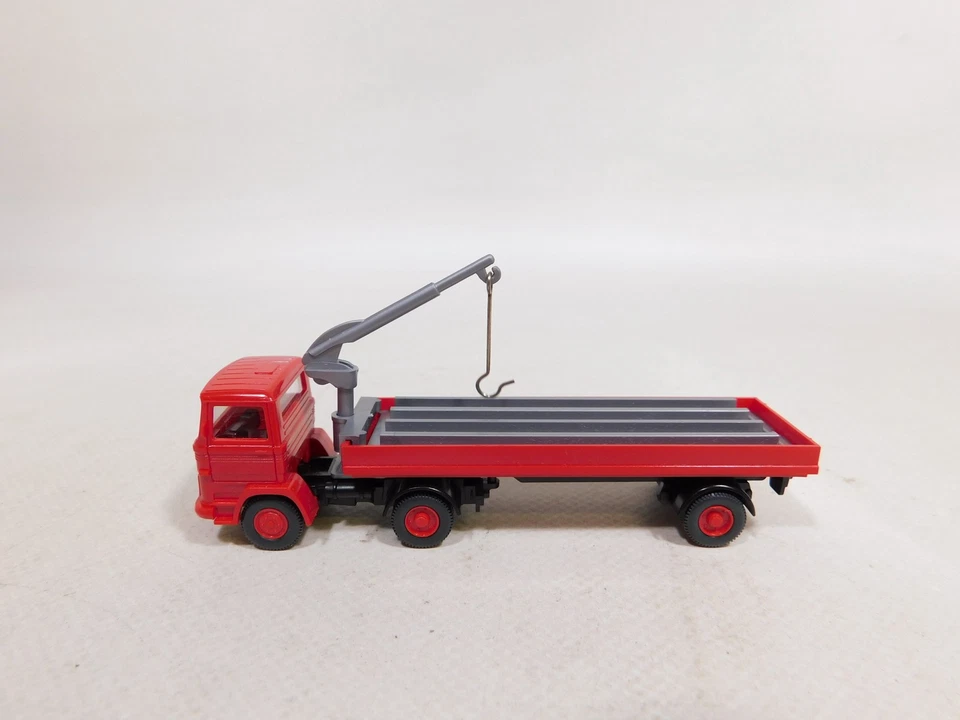 Mint Wiking H0 1:87 Carro Materiale Mercedes MB Con Gru Kran #DX291-0,5 - Immagine 2 di 4
