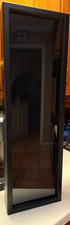 BLACK FRAME Deep Shadow Box Display Case w/ Real Glass /FELT INSIDE 26"H X 8" W