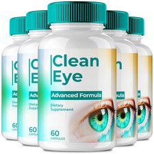 Clean Eye Capsules, Official Clean Eye Health Supplement Pills 5 Pack 