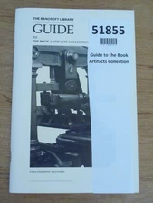 UCB Bancroft Library BOOK ARTIFACTS COLLECTION by Flora Elizabeth Reynolds 1985