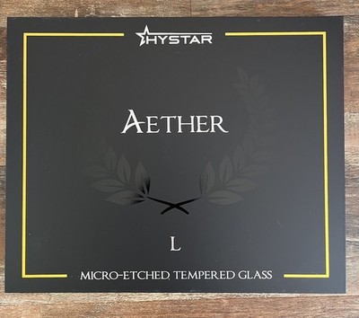 Hystar Aether Glass Gaming Mousepad Micro-Etched Tempered Glass White Large
