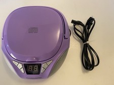 Magnavox Purple Portable Top Loading CD Boombox AM/FM Stereo Radio MD6924 Works 