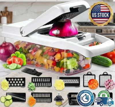 15-In-1 Vegetable Fruit Chopper Cutter Food Onion Veggie Dicer Slicer Kitchen