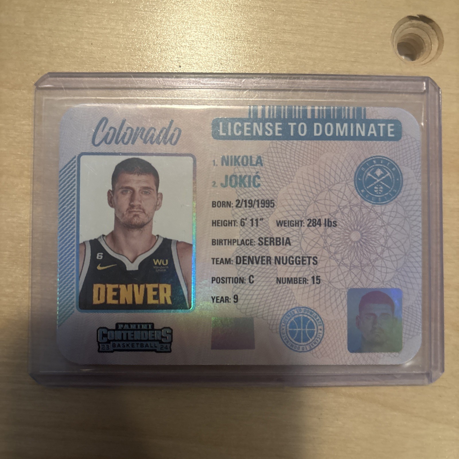 2023-24 PANINI CONTENDERS LICENSE TO DOMINATE #11 NIKOLA JOKIC SP INSERT !