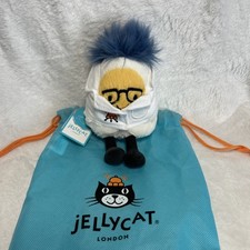 Jellycat Amuseables Boiled Egg Scientist Outfit Authentic NWT With Dust Bag