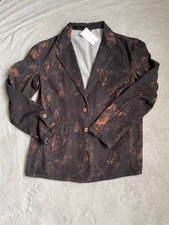 Chaqueta Blazer Abrigo Informal Blanqueador Ácido Denim GIOVANCO Para Hombres Nuevo con Etiquetas M/L