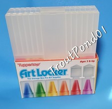 Tupperware Tupper Toys Art Locker School Crayon Storage Box Children's Kids Toy
