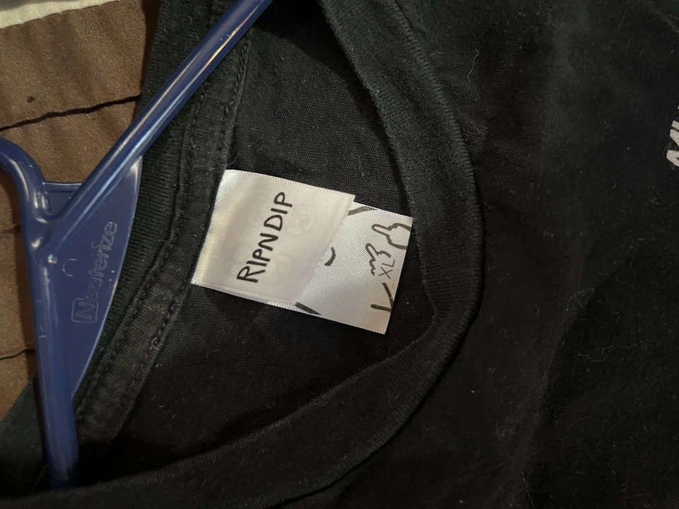 ripndip t shirt Mens Black XL Must Be Nice Cat Nun Pocket Streetwear Rip N Dip - Image 4 of 4