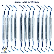 Dental Surgical Lucas Bone Curettes Set of 4 Laboratory Tools Stainless steel