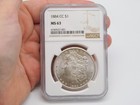 NGC MS 63 1884 CC UNITED STATES OF AMERICA MORGAN SILVER DOLLAR COIN CARSON CITY — photo 1