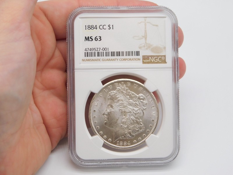 NGC MS 63 1884 CC UNITED STATES OF AMERICA MORGAN SILVER DOLLAR COIN CARSON CITY