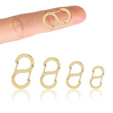 4 Pcs Double Opening Shortener Clasps, Stainless Steel Lobster Clasp Clip gold