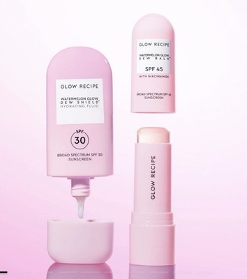 Glow Recipe Watermelon Glow Dew Shield Fluid SPF 30 & Dew Balm SPF 45 Set