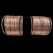 Pair of Wide Wired Cuff Bracelets - TRINNY STYLE - Choose: Gold/Silver/Rose  NEW