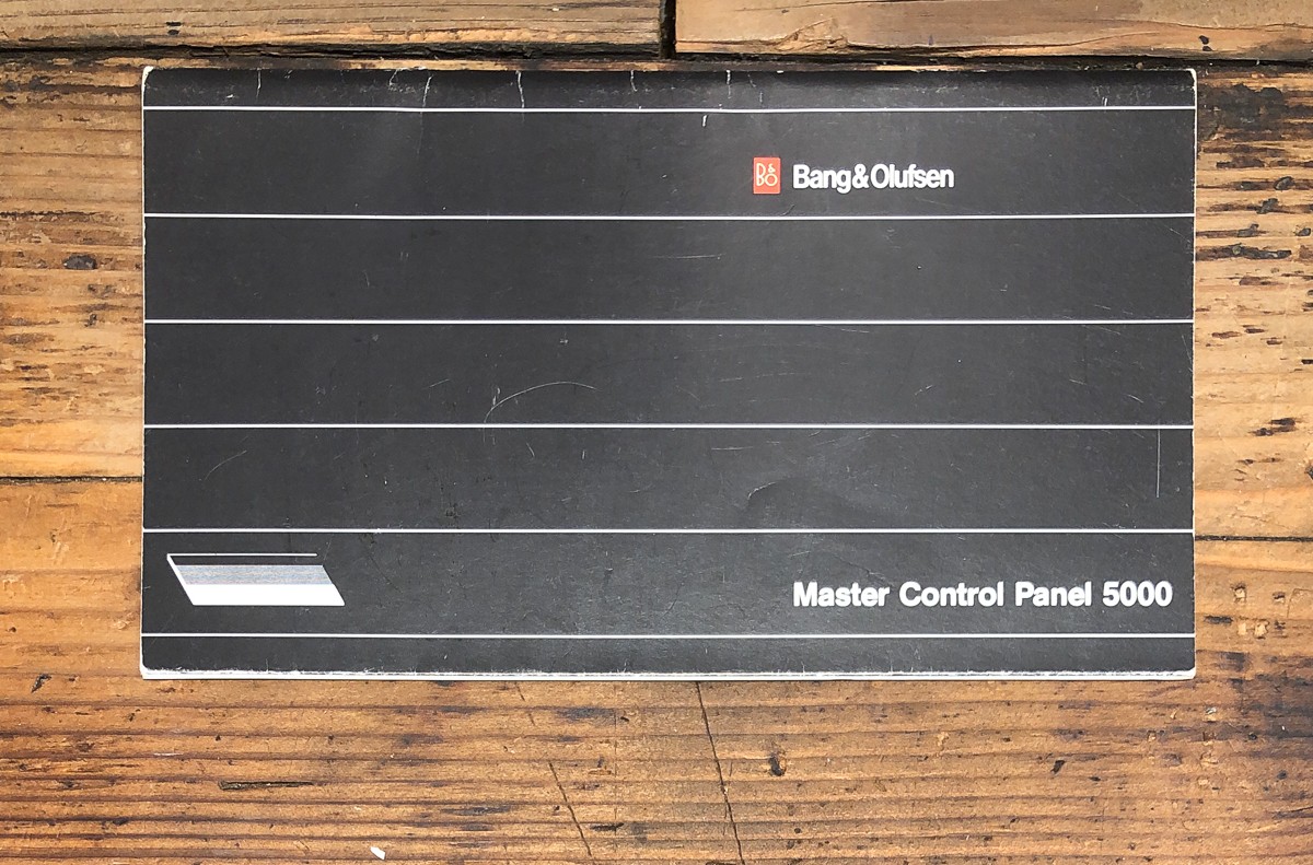 Bang Olufsen Master Control Panel 5000 Remote Owners / User Manual *Original*