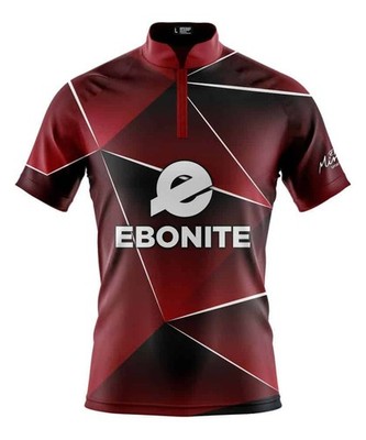 CUSTOM NAME Ebonite Trigon Bowling Jersey Long & Short Sleeve Shirts