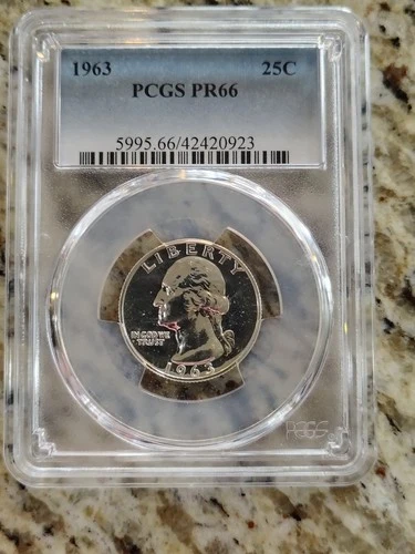 1963 Washington Silver Quarter PCGS PR66