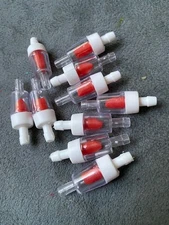 10 PCS Aquarium Check Valves for Common Air Pumps Red Plastic 1-Way Non-Retur...