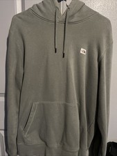 The North Face Heritage Patch Hoodie Men  s Large Green Fleece Lined Pullover