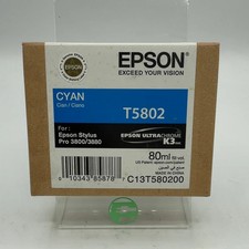 New Epson T5802 C13T580200 Cyan Ink Cartridge