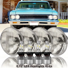4pcs Fits Chevy Chevelle 1964-1970 5.75 5-34 6000k Led Headlights Hi-lo Beam 4pcs Fits Chevy Chevelle 1964-1970 5.75 5-34 6000k Led Headlights Hi-lo Beam