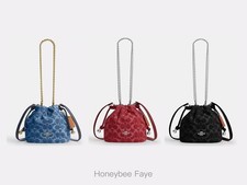 NWT Coach Faye Mini Drawstring Bag In Signature Denim CCZ45/CDE32