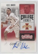 2016-17 Panini Contenders Draft Picks College Ticket Abdel Nader #178 Auto 10ea