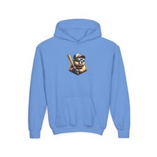 Baseball Bear Hoodie Kids Cute Sports Animal Sweatshirt 4-12