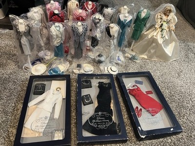 Lot of 20 Princess Diana Formal Dress & Suit Lot w/ Shoes Handbags