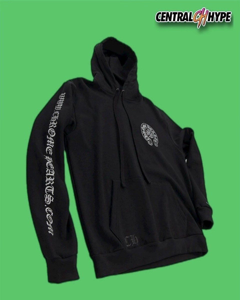 Chrome Hearts Silver Glitter Hoodie Black - トップス