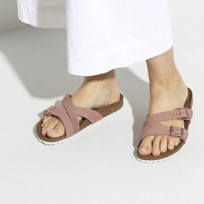 Birkenstock Yao Balance Nubuck Plain Old Rose Pink Sandals 1016094 NEW ...