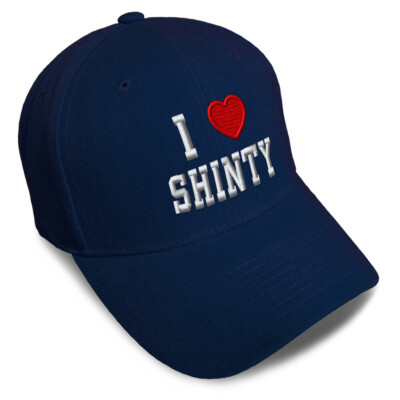 Baseball Cap I (Love) Shinty Red Heart Sports Lovers Dad Hats for Men & Women