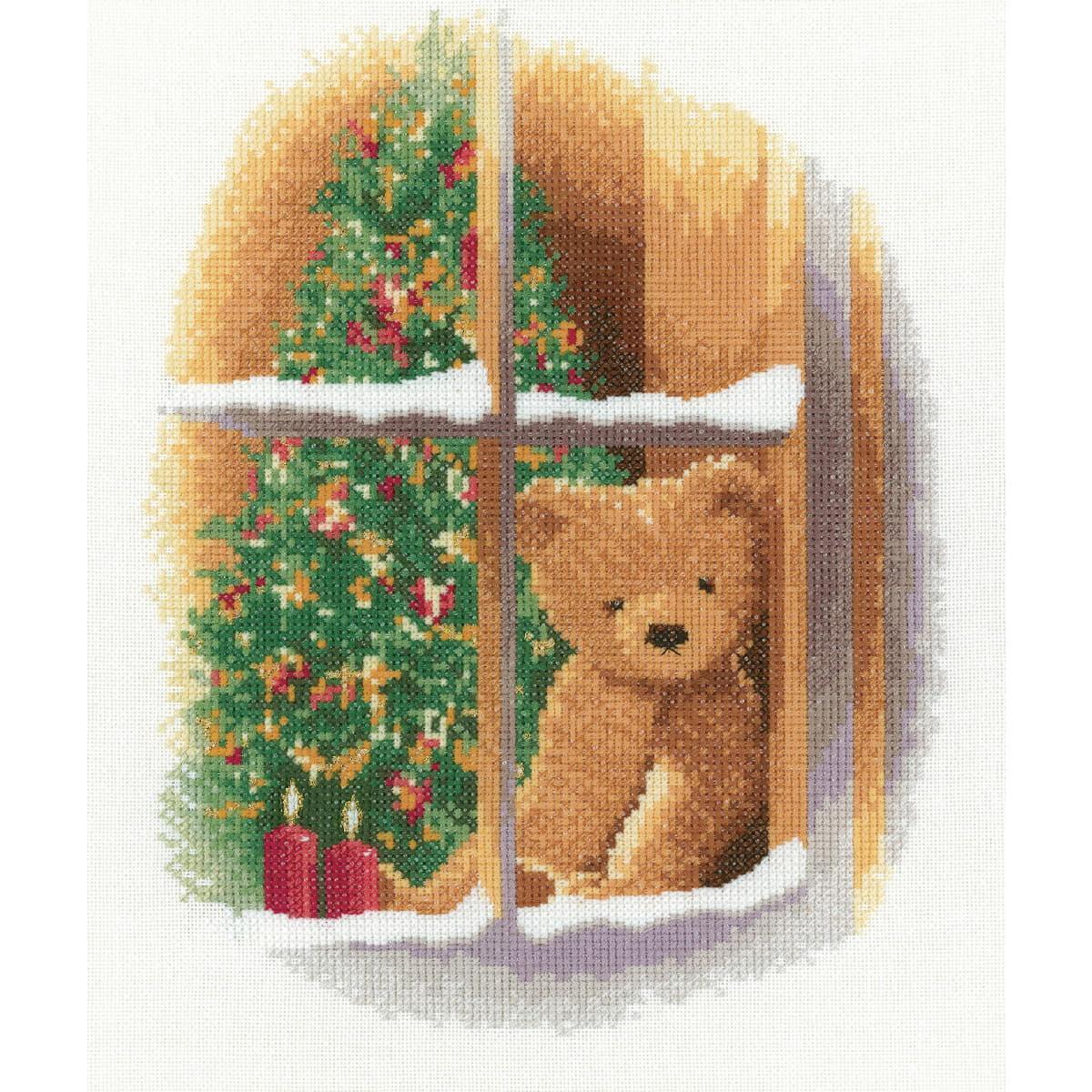 Heritage counted cross stitch kit evenweave fabric ""William at Christmas"", TWC15