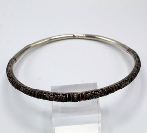 Collier Torque Vintage En Métal Tressé Deux Tons - Style Esclave Tour De Cou - Occasion