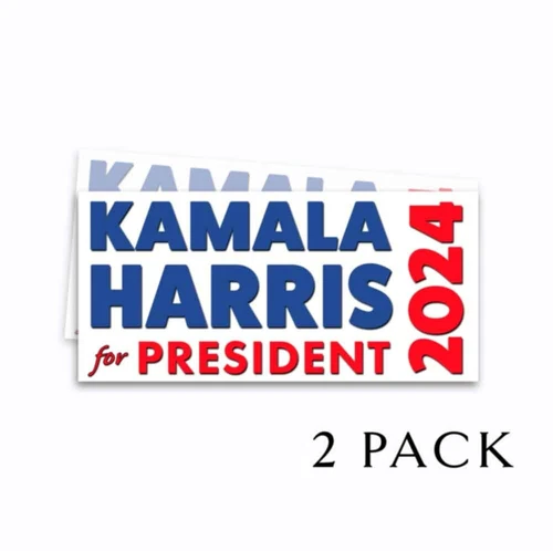 Kamala Harris for President 2024 Vinyl Bumper Stickers 9" Decals 2 Pack